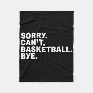 Entschuldigung. Basketball. Tschüss. Grafik  Fleecedecke