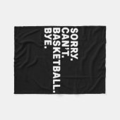 Entschuldigung. Basketball. Tschüss. grafisch Fleecedecke (Vorderseite (Horizontal))