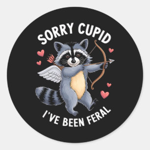 Entschuldigung Cupid, ich bin am Valentinstag wild Runder Aufkleber