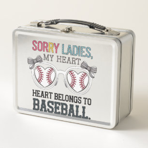 Entschuldigung Damen Baseball Liebesdesign Metall Brotdose