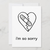 Entschuldigung Dankeskarte (Vorderseite)