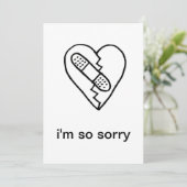 Entschuldigung Dankeskarte (Stehend Vorderseite)