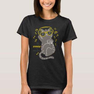 Entschuldigung, dass ich Kopfhörer-Musikkatze habe T-Shirt