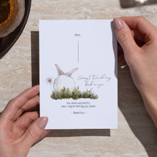 Entschuldigung, dass ich mir die Apologie-Karte zu Ankündigung