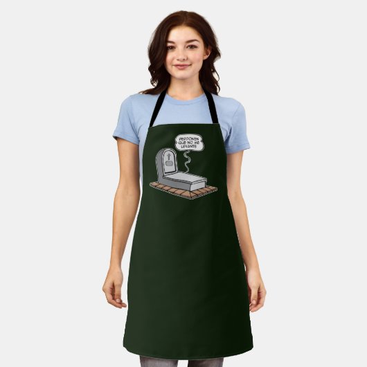 Entschuldigung, dass ich nicht aufstehe schürze (Getragen)