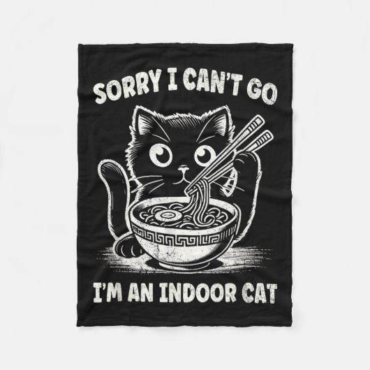 Entschuldigung, dass ich nicht in eine Innenkatze  Fleecedecke (Vorderseite)