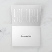 Entschuldigung die Karte für Scheidung oder Bezieh (Innenseite)