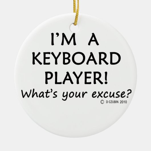 Entschuldigung für den Keyboard-Player Keramikornament (Vorne)