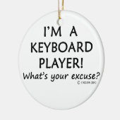 Entschuldigung für den Keyboard-Player Keramikornament (Links)