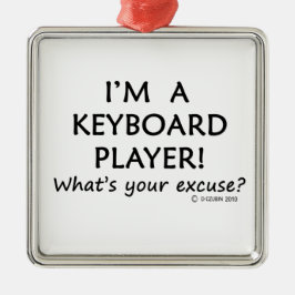 Entschuldigung für den Keyboard-Player Silbernes Ornament