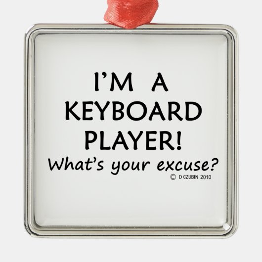 Entschuldigung für den Keyboard-Player Silbernes Ornament (Vorne)