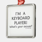 Entschuldigung für den Keyboard-Player Silbernes Ornament (Links)