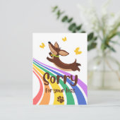 Entschuldigung für den Verlust der Postkarte Ihres (Stehend Vorderseite)