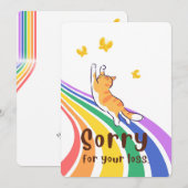 Entschuldigung für den Verlust Ihrer Cat Card Einladung (Vorne/Hinten)