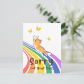 Entschuldigung für den Verlust Ihrer Cat Postkarte (Stehend Vorderseite)