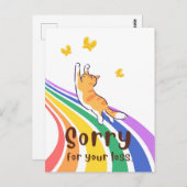 Entschuldigung für den Verlust Ihrer Cat Postkarte (Vorne/Hinten)