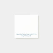 Entschuldigung für die Unannehmlichkeiten Post-it- Post-it Klebezettel (Vorderseite)