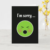 Entschuldigung für Erbrechen - humorvolle Entschul Karte (Gelbe Blume)