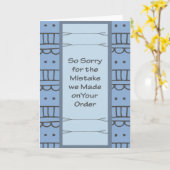 Entschuldigung für Fehler in der Ordnung Karte (Gelbe Blume)