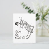 Entschuldigung für Fehlerbehebung: Vintager Grassh Postkarte (Stehend Vorderseite)