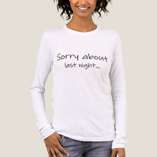 Entschuldigung für gestern Abend Tri-Blend Langarm Shirt (Vorderseite)