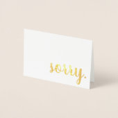 Entschuldigung für Gold Folienkarte (Vorderseite)