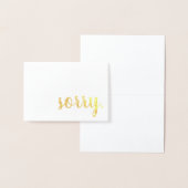 Entschuldigung für Gold Folienkarte (Anzeige)