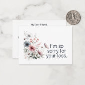 Entschuldigung für Ihr Loss Beileid Beileid Mitteilungskarte (Vorderseite/Rückseite Beispiel)