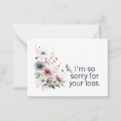 Entschuldigung für Ihr Loss Beileid Beileid Mitteilungskarte (Vorderseite)