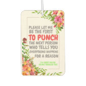 Entschuldigung für Ihr verlorenes Beileid Autolufterfrischer (Vorderseite)