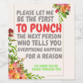 Entschuldigung für Ihr verlorenes Beileid Weinetikett (Einzelnes Label)