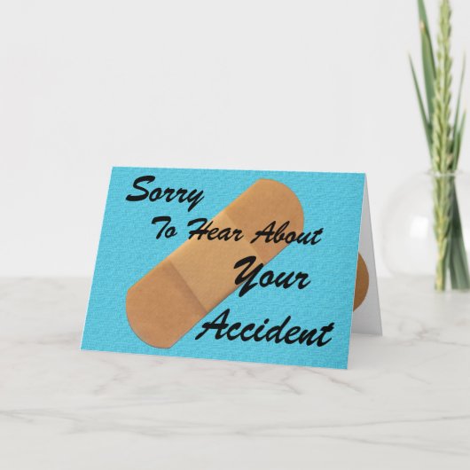Entschuldigung für Ihren Unfall Karte (Vorderseite)