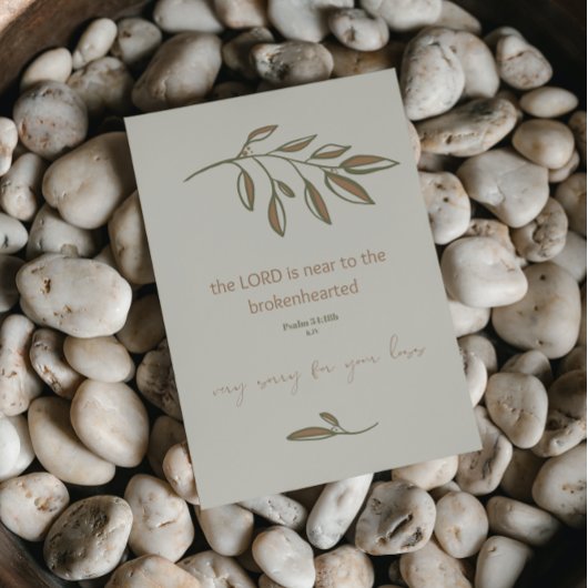 Entschuldigung für Ihren Verlust | Christliche Sym Karte