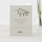 Entschuldigung für Ihren Verlust | Christliche Sym Karte (Vorderseite)