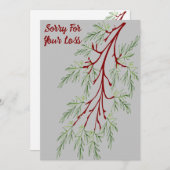 Entschuldigung für Ihren Verlust Feiertagskarte (Vorne/Hinten)