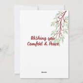 Entschuldigung für Ihren Verlust Feiertagskarte (Rückseite)