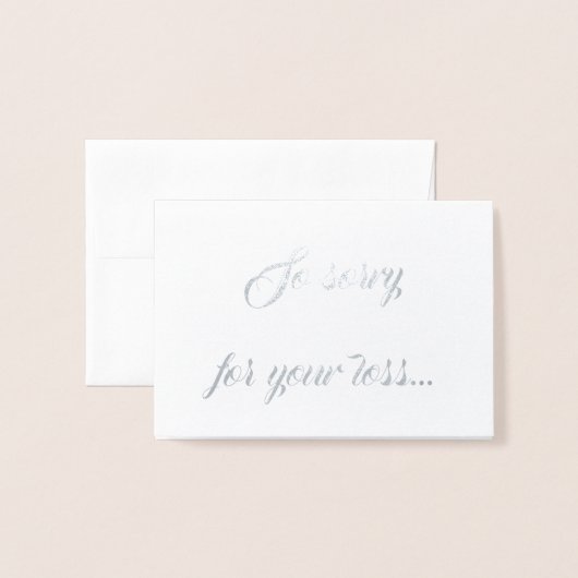 Entschuldigung für Ihren Verlust Folienkarte (Vorderseite mit Umschlag)