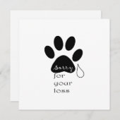 Entschuldigung für Ihren Verlust Pet Beileid Karte (Vorne/Hinten)