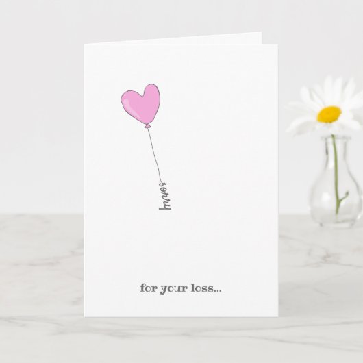 Entschuldigung für Ihren Verlust - Sweet Pink Ball Karte (Kleine Pflanze)