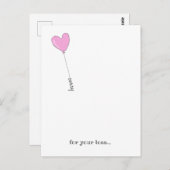 Entschuldigung für Ihren Verlust - Sweet Pink Ball Postkarte (Vorne/Hinten)