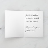 Entschuldigung für Ihren Verlust [von einer Person Karte (Innenseite)