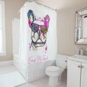 Entschuldigung für meinen Französisch Funny French Duschvorhang (Beispiel)