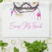 Entschuldigung für meinen Französisch Funny French Geschirrtuch (Gefaltet)