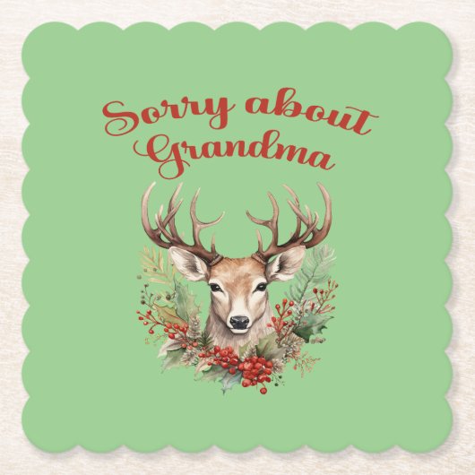 Entschuldigung für Oma Paper Untersetzer (Vorderseite)