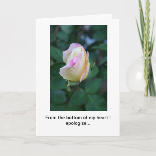 Entschuldigung für Unüberlegtheits-Gruß-Karte Karte (Vorderseite)