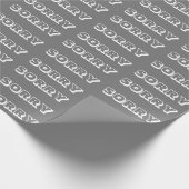 Entschuldigung, grauweißes, modernes Geschenk Geschenkpapier (Ecke)