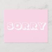 Entschuldigung, hellrosa, moderne, fett postkarte (Vorderseite)