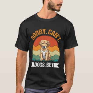 Entschuldigung Hunde Tschüss Vintage Retro Hunde L T-Shirt