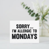 Entschuldigung... Ich bin allergisch für den Monta Postkarte (Stehend Vorderseite)