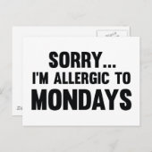 Entschuldigung... Ich bin allergisch für den Monta Postkarte (Vorne/Hinten)